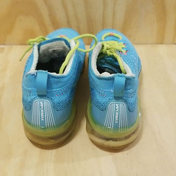 NIke Air Vapormax 2023 FK Baltic Blue/Citron Yellow Mens 9 1/2 , Wmn's 11 - Picture 4 of 9